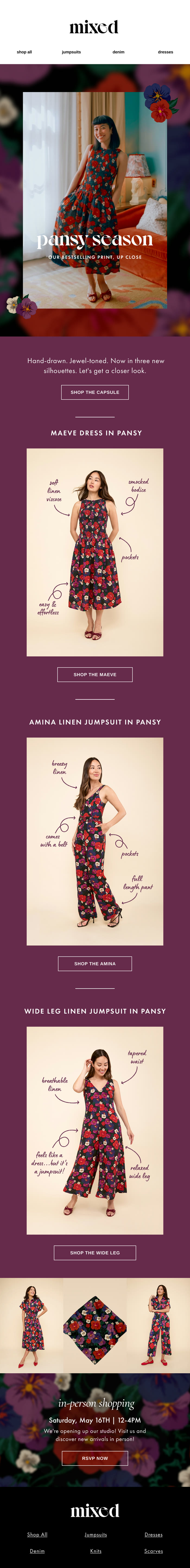 Email campaign creative for Mixed by Nasrin