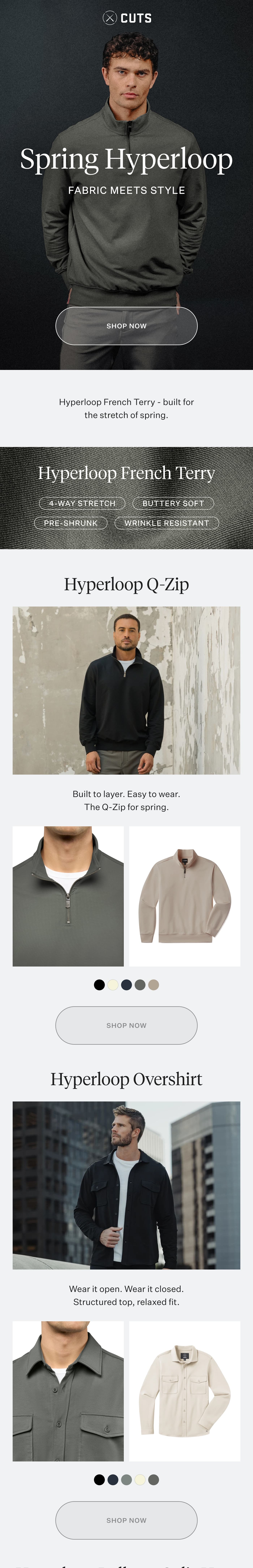 Cuts email design